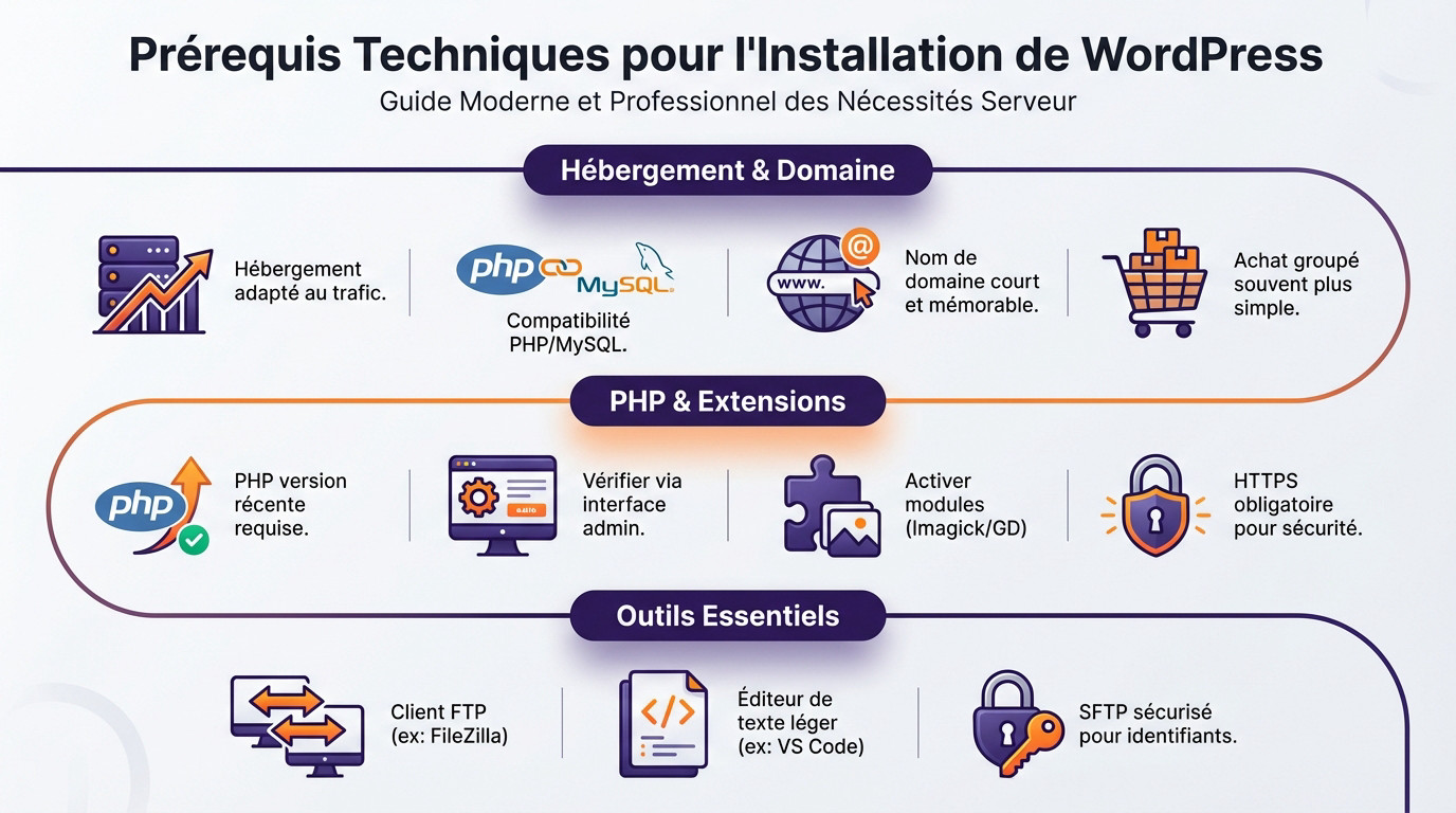 Prérequis techniques essentiels pour l'installation de WordPress sur serveur