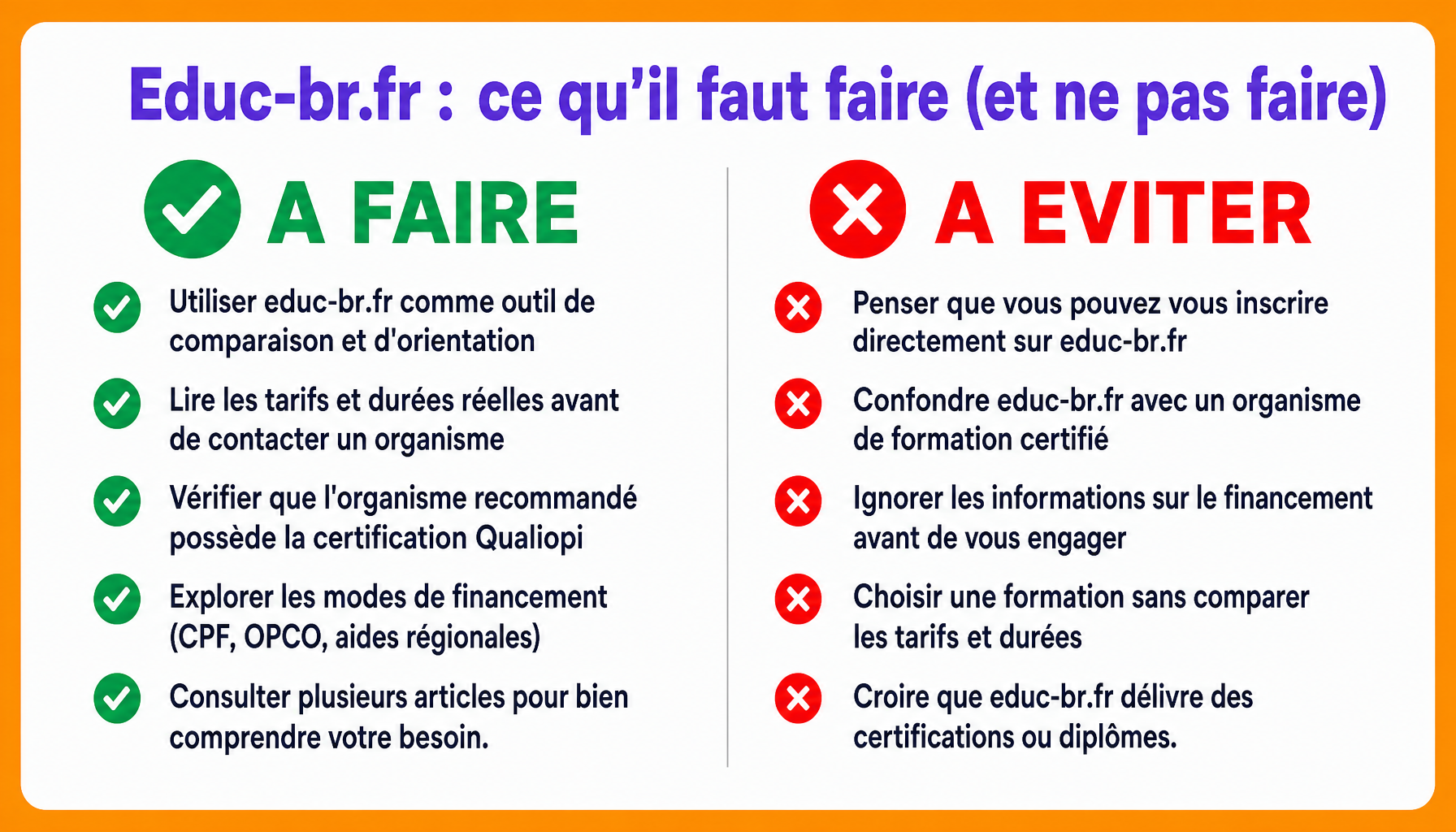 Guide pratique educ br fr formations : bonnes pratiques vs erreurs courantes pour bien choisir