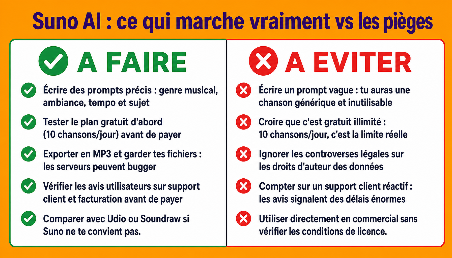 Guide pratique Suno : bonnes pratiques et erreurs à éviter pour générer de la musique avec l'IA