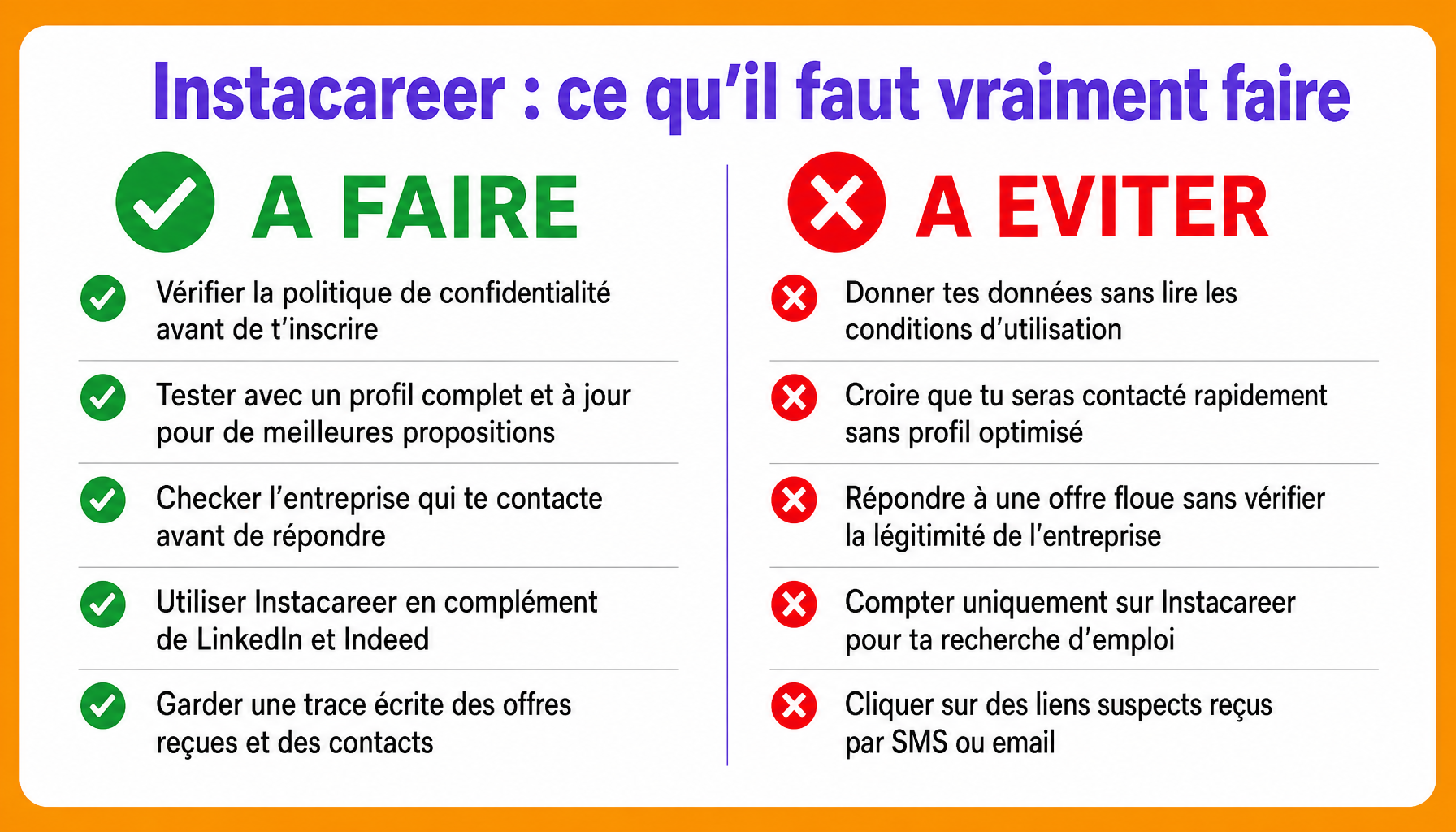Instacareer avis : guide pratique à faire et à éviter pour candidats